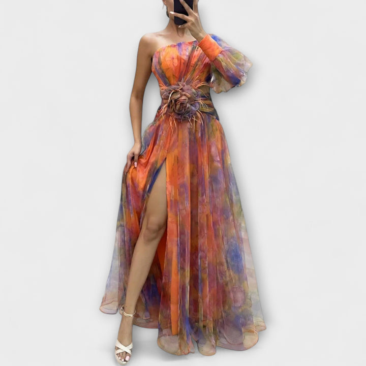 Minna – Asymetrická Amelie maxisukňa