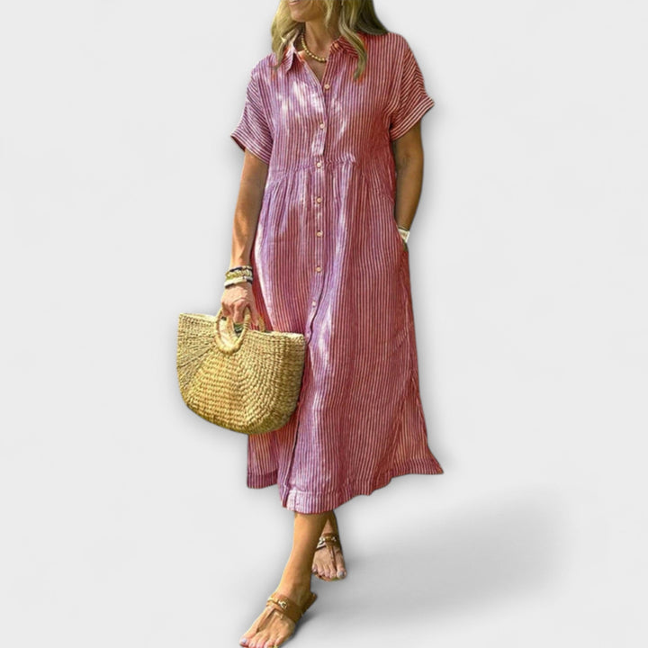 Anorea - Pruhované Šaty