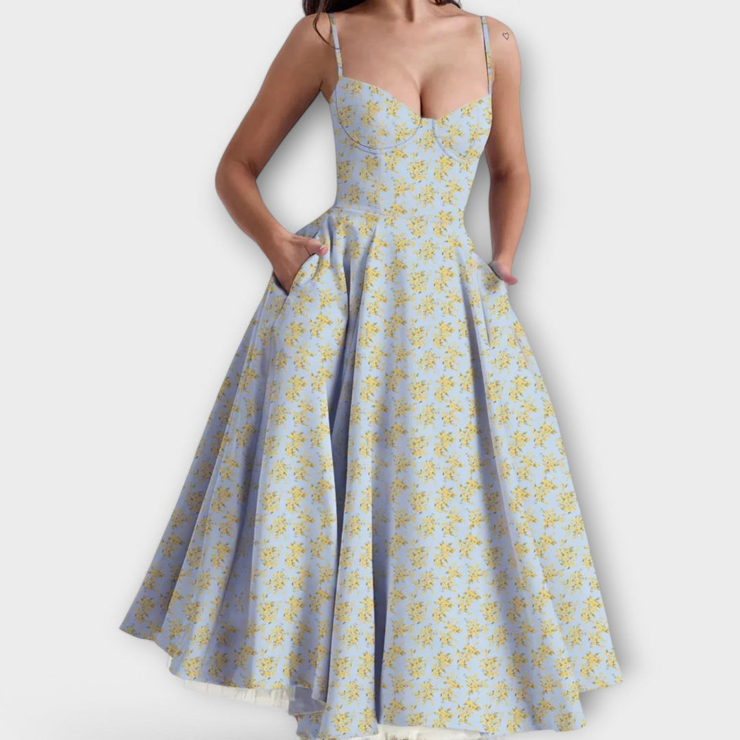 Mélie – Ľahké letné šaty s korzetovým detailom