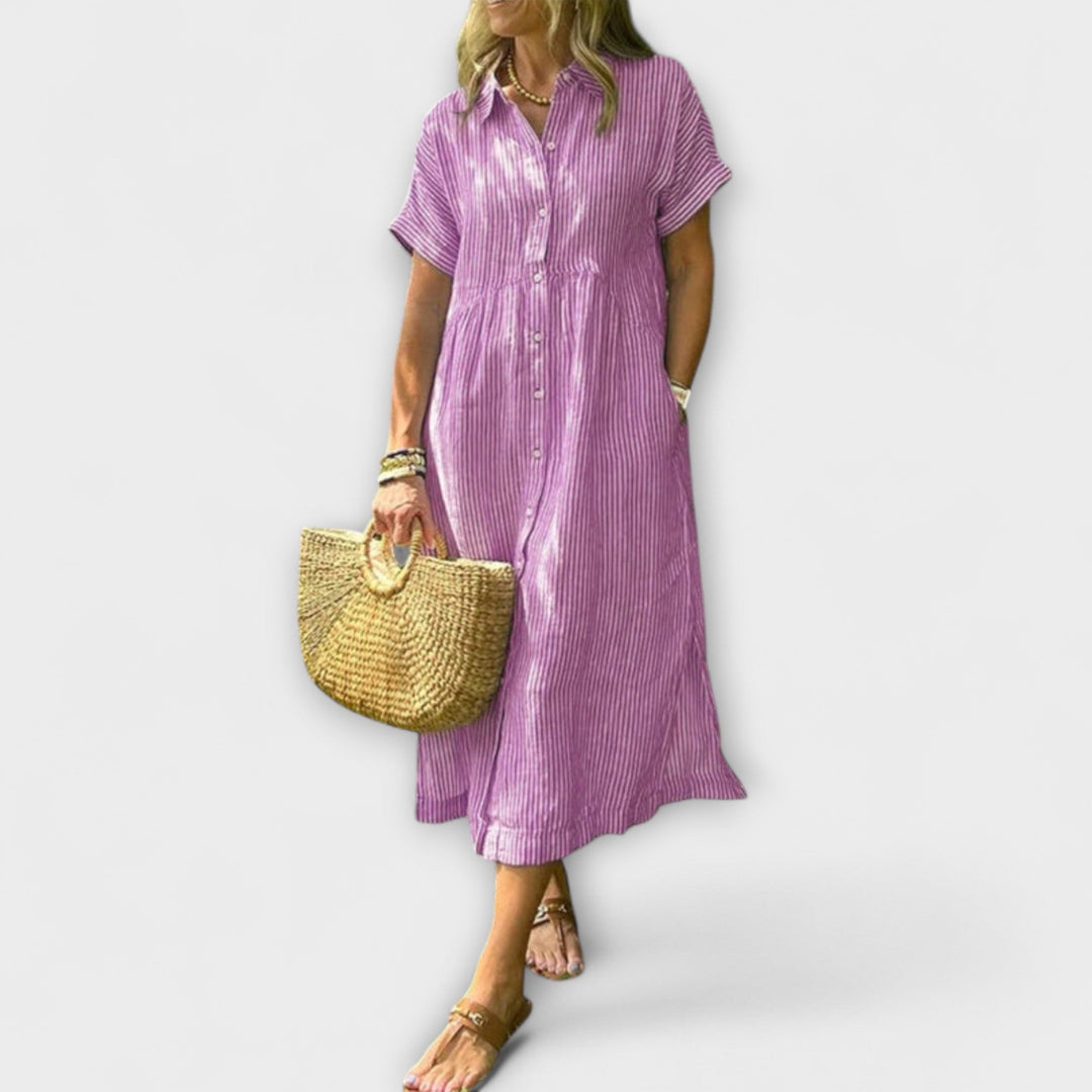 Anorea - Pruhované Šaty