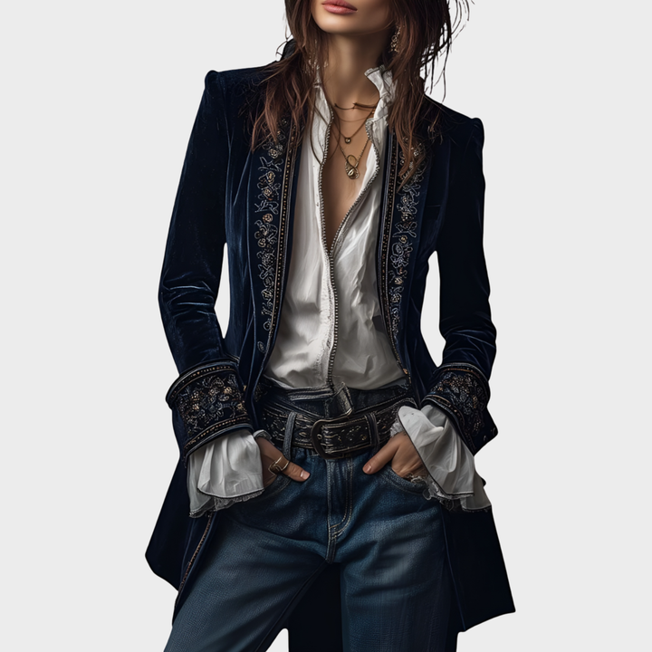 Laura - Elegantná zamatová bunda