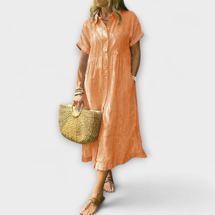 Anorea - Pruhované Šaty