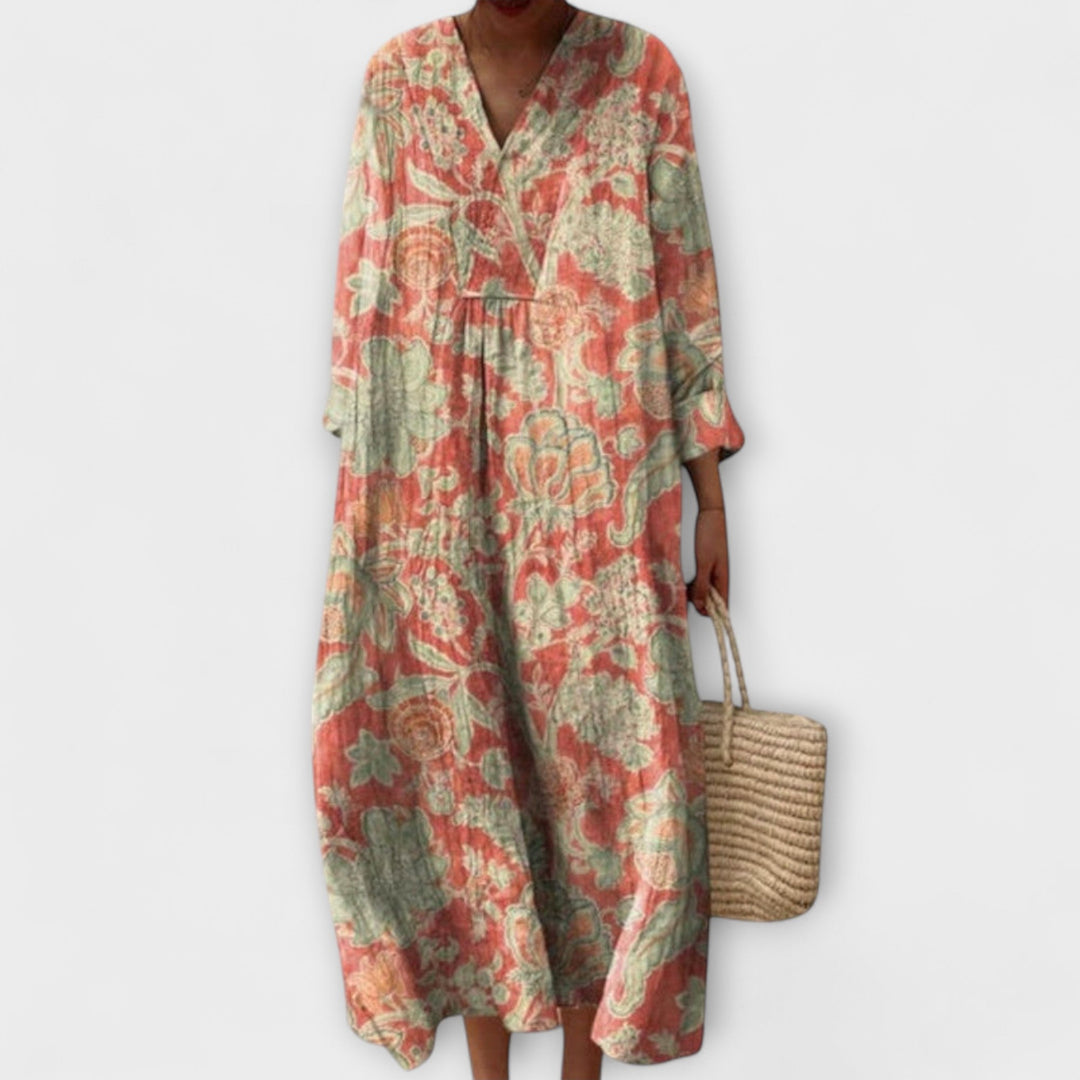 Thaleia – Midi sukňa s kvetinovým vintage štýlom