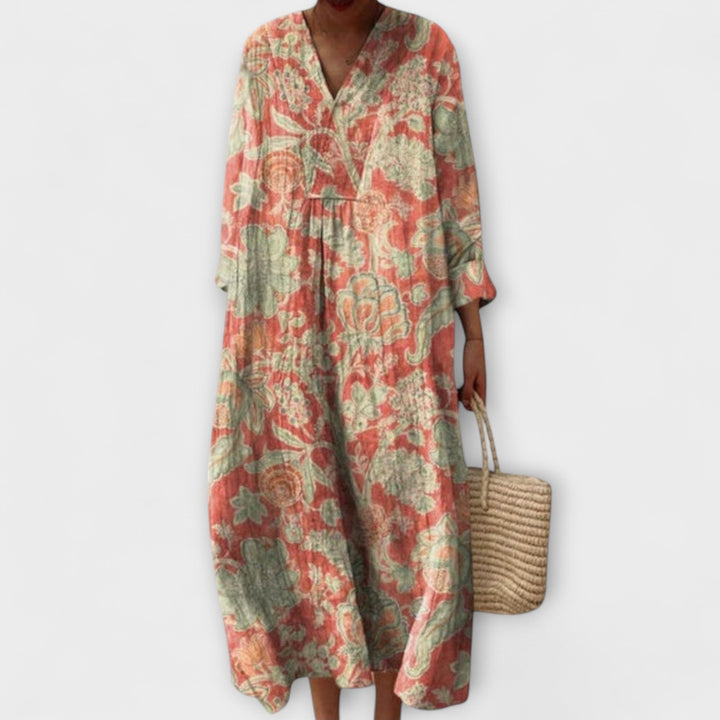 Thaleia – Midi sukňa s kvetinovým vintage štýlom