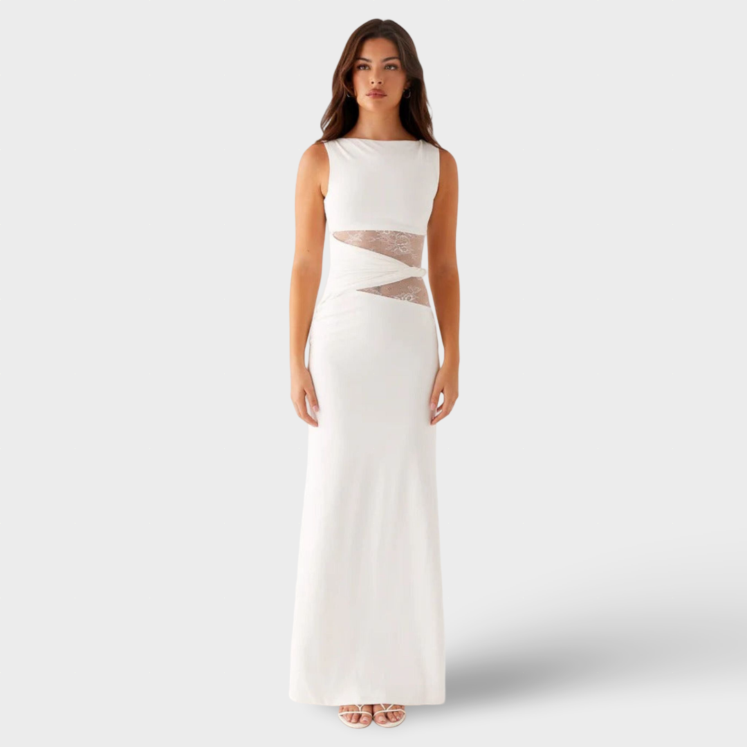 Rūta - Maxi Šaty s Výstrihmi a Šnúrkami