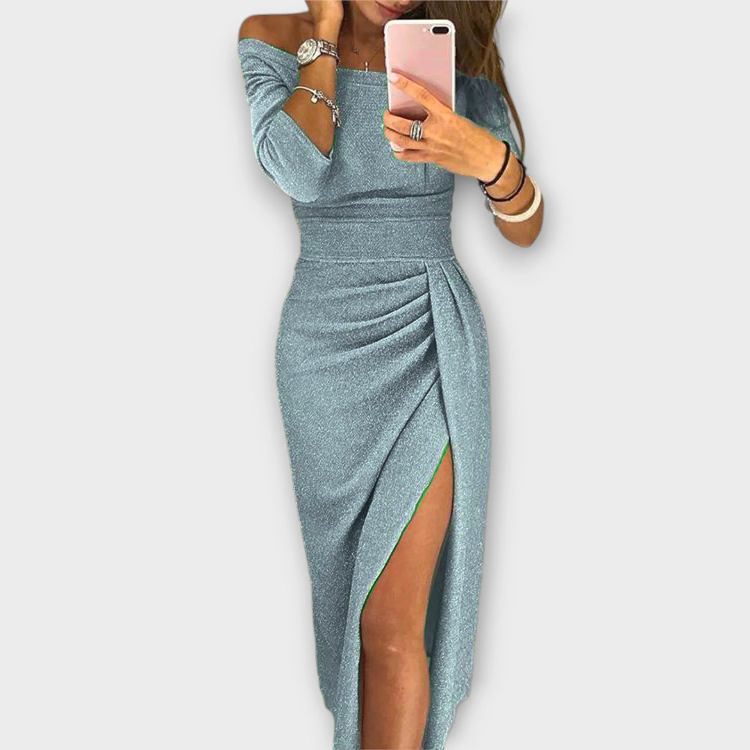 Lena - Elegantná Off-Shoulder Šaty