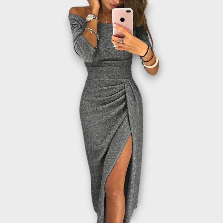 Lena - Elegantná Off-Shoulder Šaty