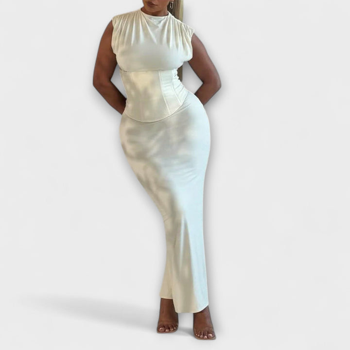 Vesper - Maxi šaty s korzetom bez ramienok