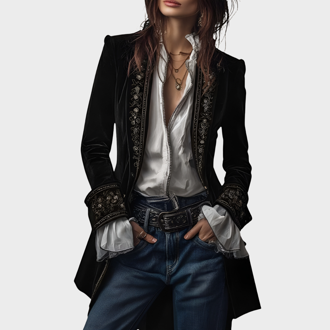 Laura - Elegantná zamatová bunda