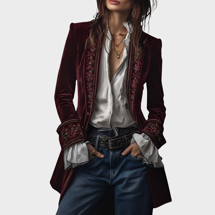 Laura - Elegantná zamatová bunda