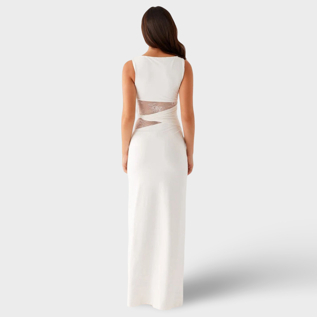 Rūta - Maxi Šaty s Výstrihmi a Šnúrkami