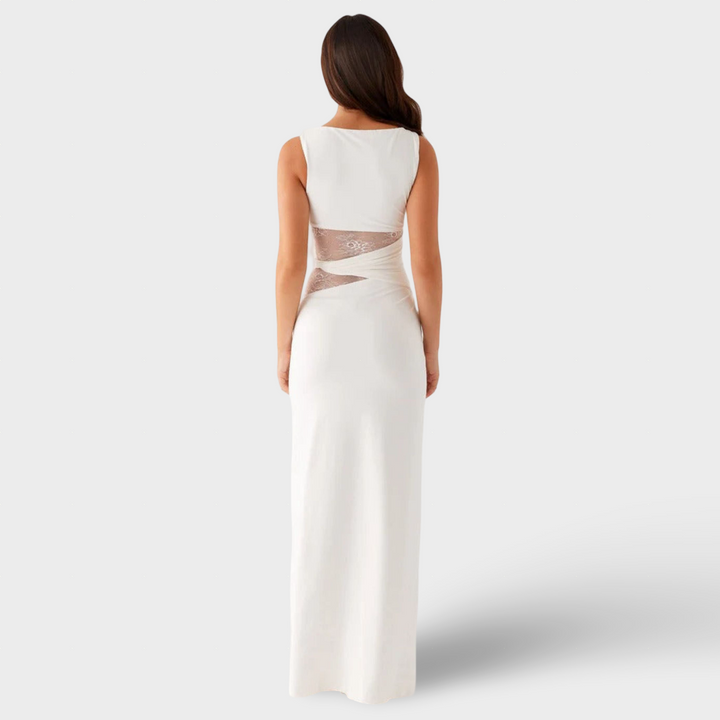 Rūta - Maxi Šaty s Výstrihmi a Šnúrkami