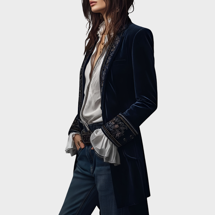 Laura - Elegantná zamatová bunda