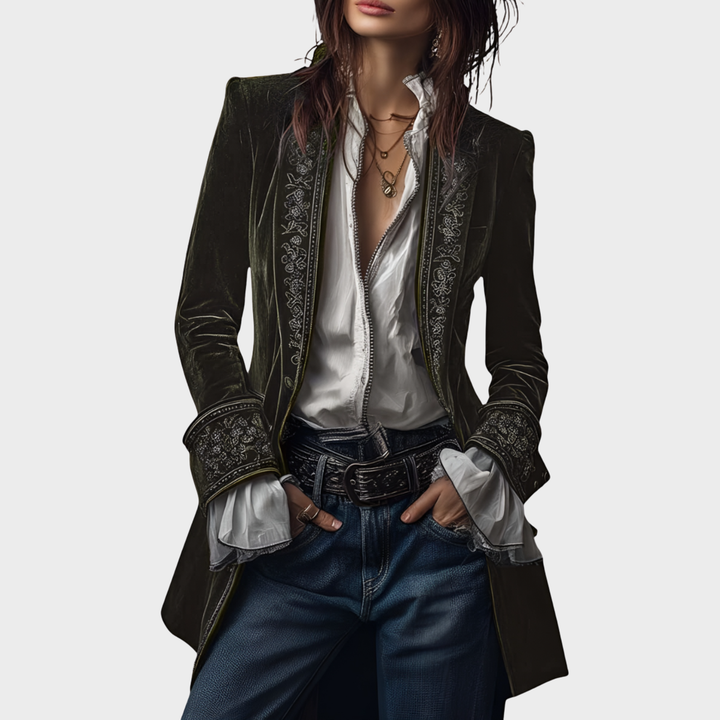 Laura - Elegantná zamatová bunda