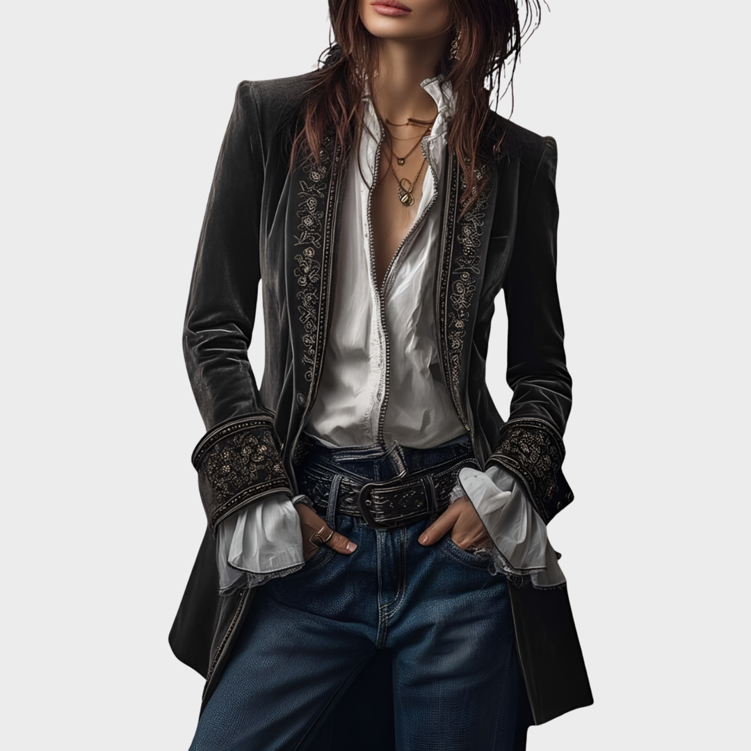 Laura - Elegantná zamatová bunda