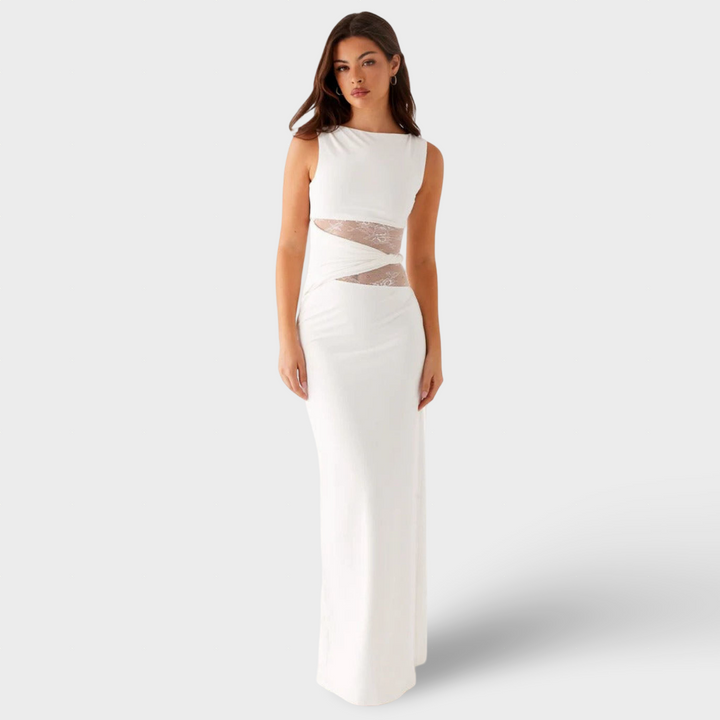 Rūta - Maxi Šaty s Výstrihmi a Šnúrkami