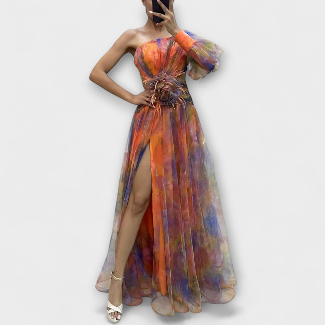 Minna – Asymetrická Amelie maxisukňa