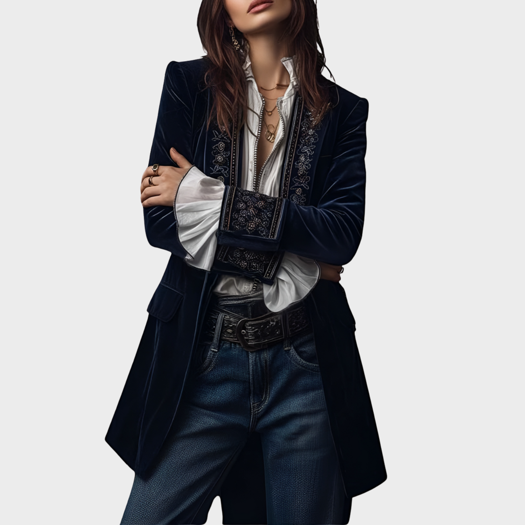 Laura - Elegantná zamatová bunda