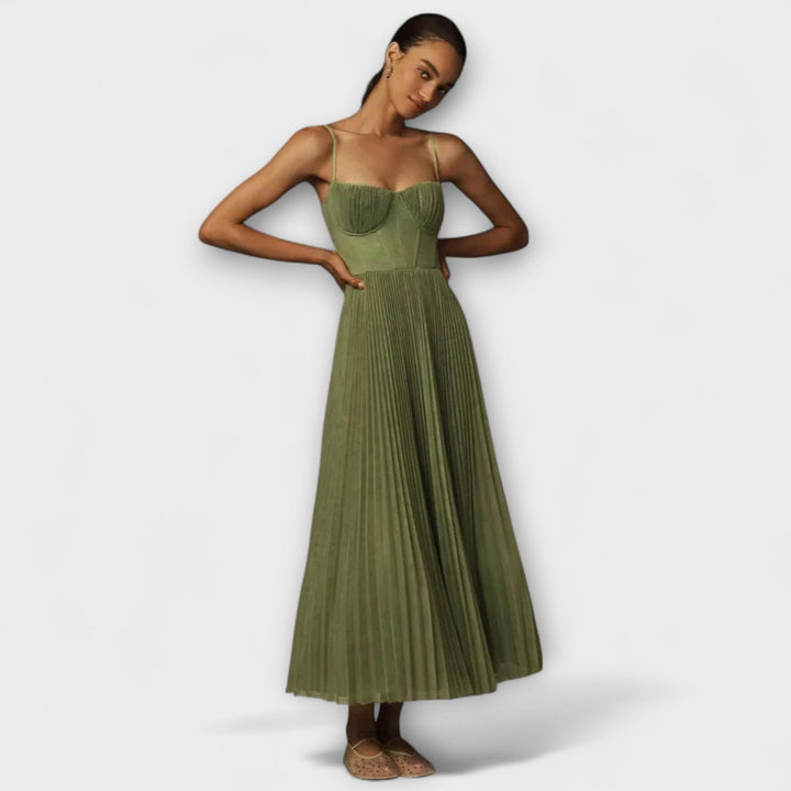 Marilyn - Midi sukňa s tylovou sukňou a bustier dizajnom