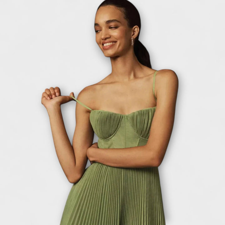 Marilyn - Midi sukňa s tylovou sukňou a bustier dizajnom