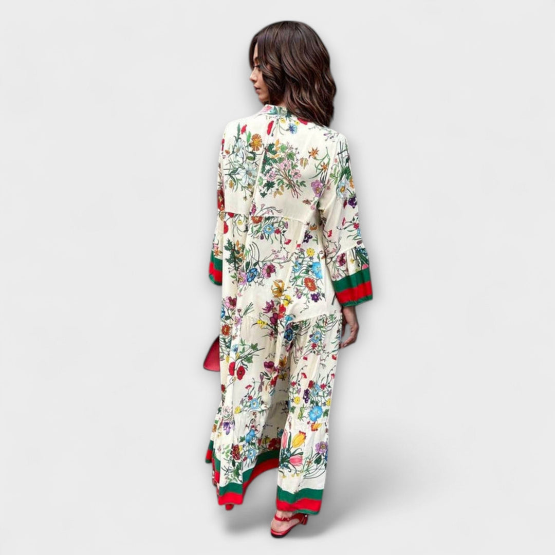 Oriana - Maximálna šaty s kvetinovým vzorom