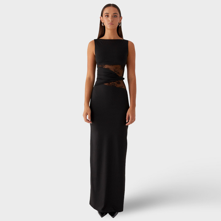 Rūta - Maxi Šaty s Výstrihmi a Šnúrkami