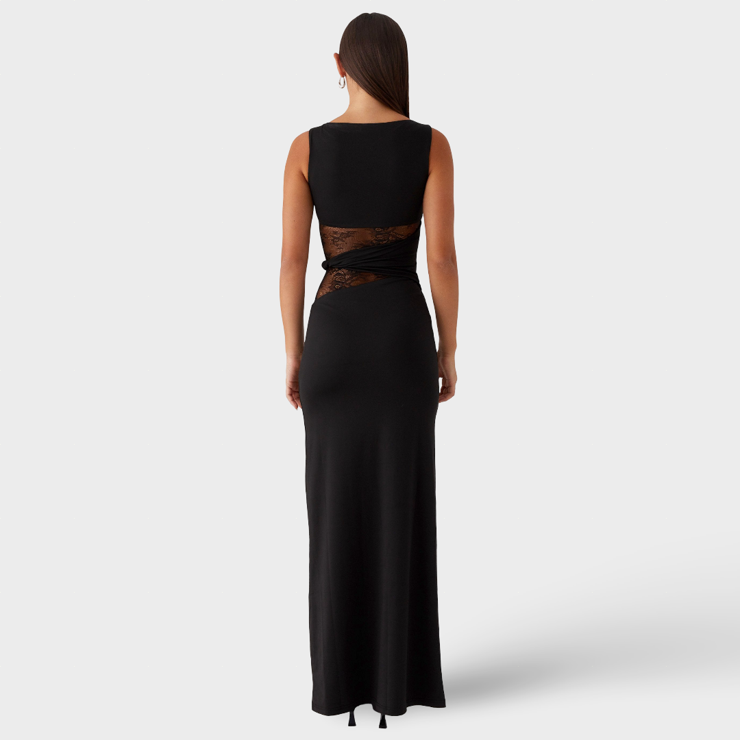 Rūta - Maxi Šaty s Výstrihmi a Šnúrkami