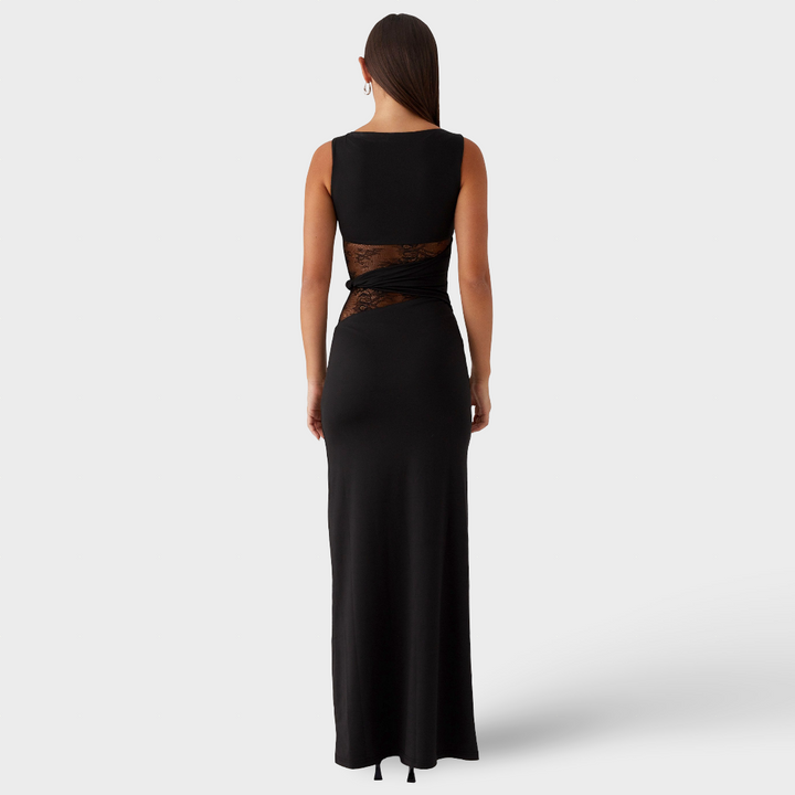 Rūta - Maxi Šaty s Výstrihmi a Šnúrkami