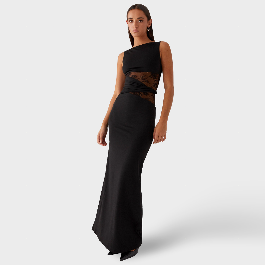 Rūta - Maxi Šaty s Výstrihmi a Šnúrkami