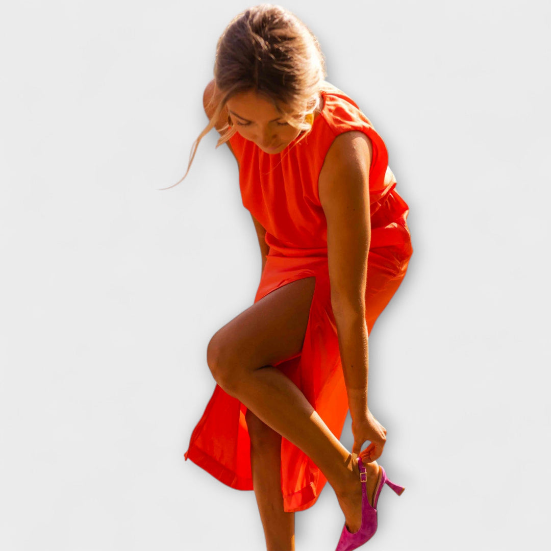 Liene - Elegantná Midi Šaty