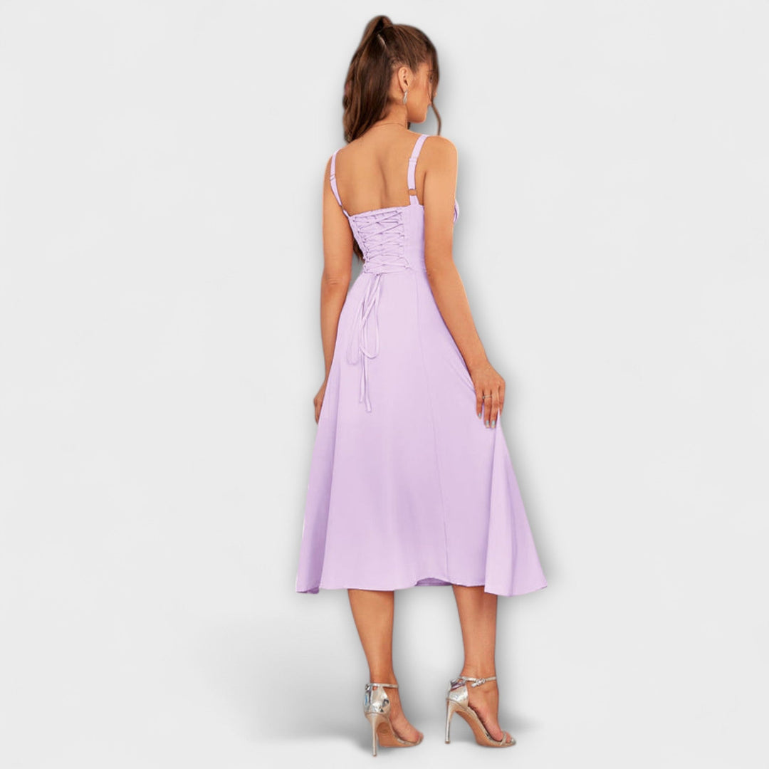 Viltis - Šaty s volánmi a rozparkom