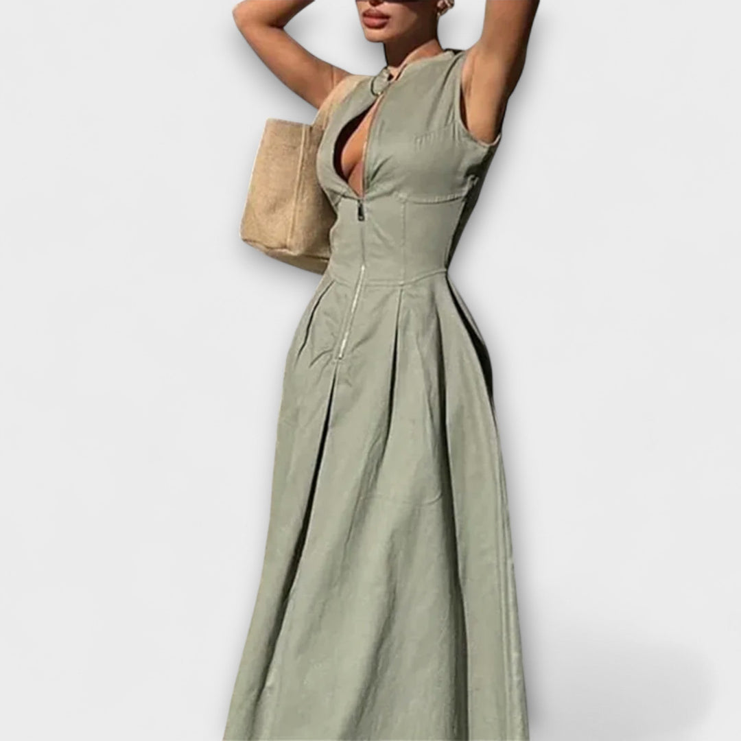 Midi šaty s plisovaním