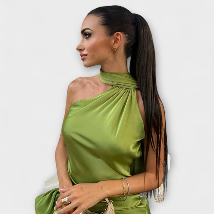 Stilinga Off-Shoulder Halter Maxi Šaty