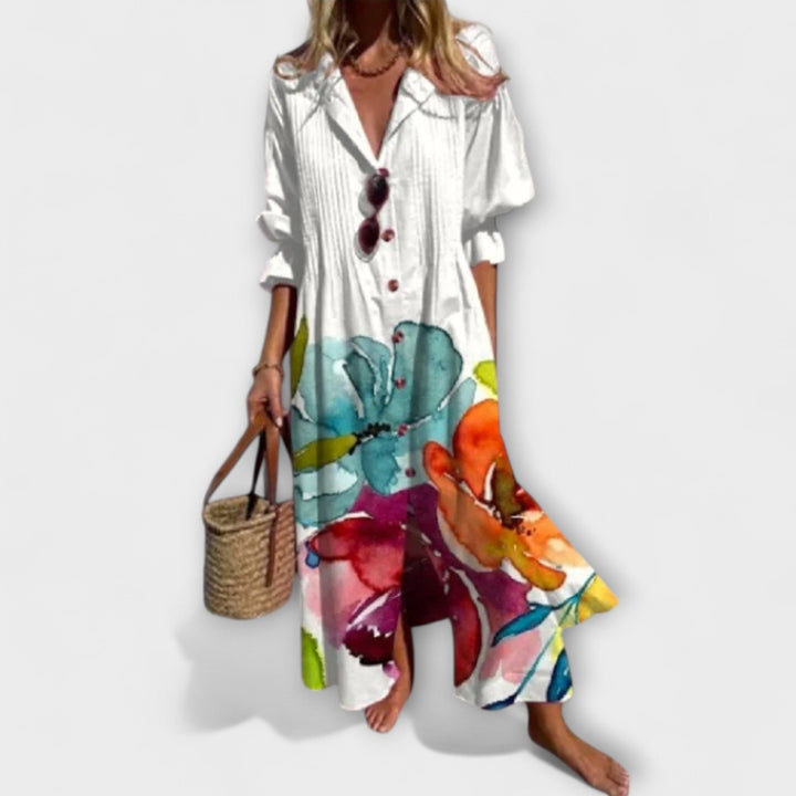 Lila - Elegantná maxi sukňa s pokrytím brucha