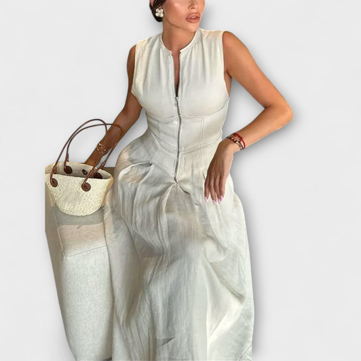 Midi šaty s plisovaním