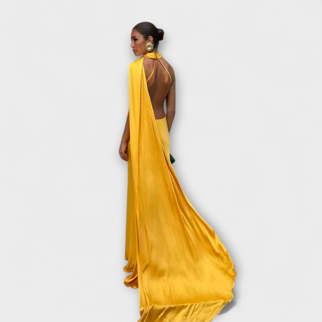Stilinga Off-Shoulder Halter Maxi Šaty