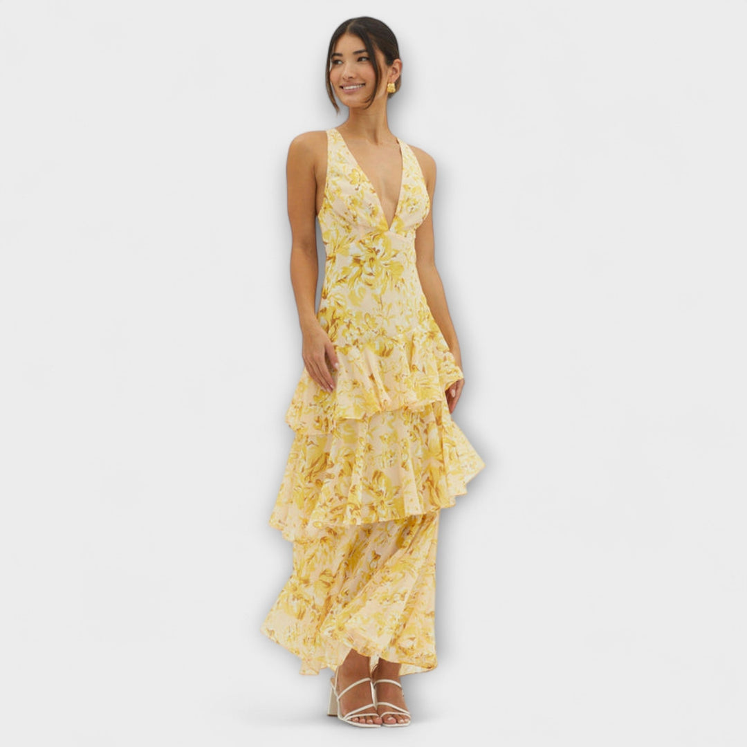 Faye - Bloom Shift Midi Šaty