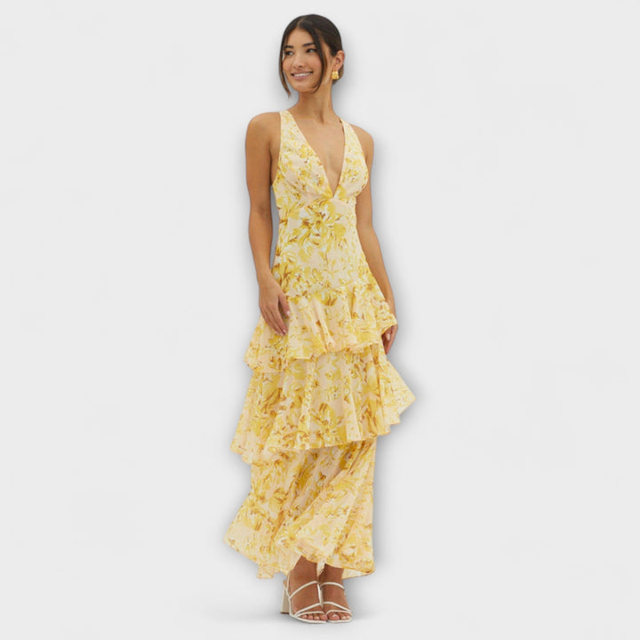 Faye - Bloom Shift Midi Šaty