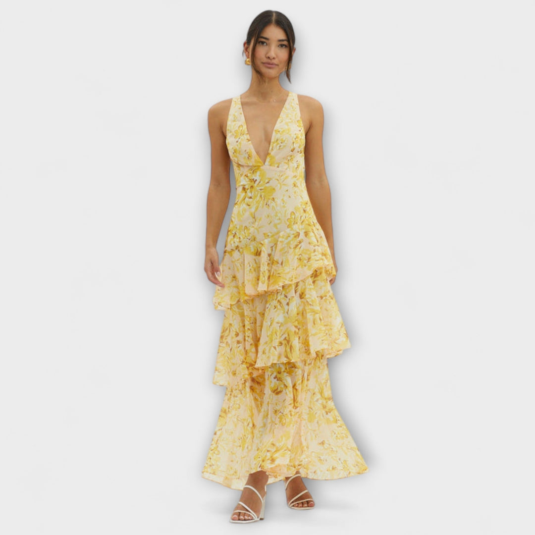 Faye - Bloom Shift Midi Šaty