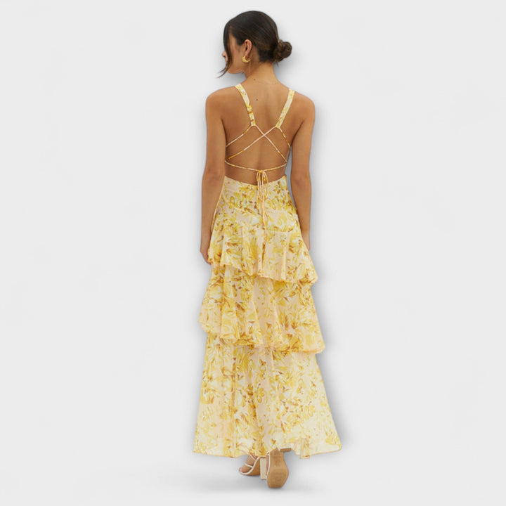 Faye - Bloom Shift Midi Šaty