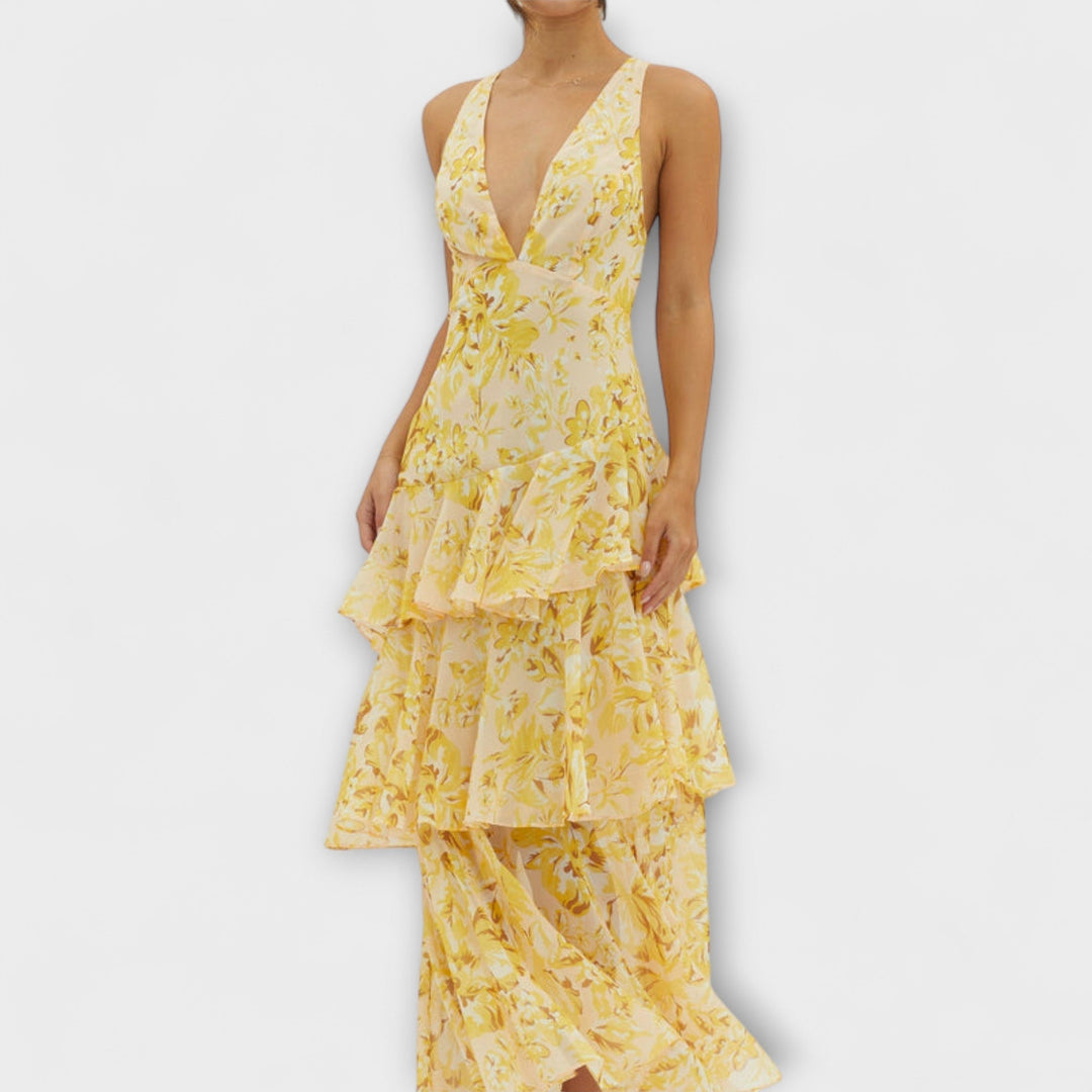 Faye - Bloom Shift Midi Šaty