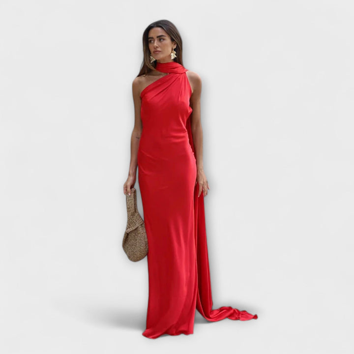 Stilinga Off-Shoulder Halter Maxi Šaty
