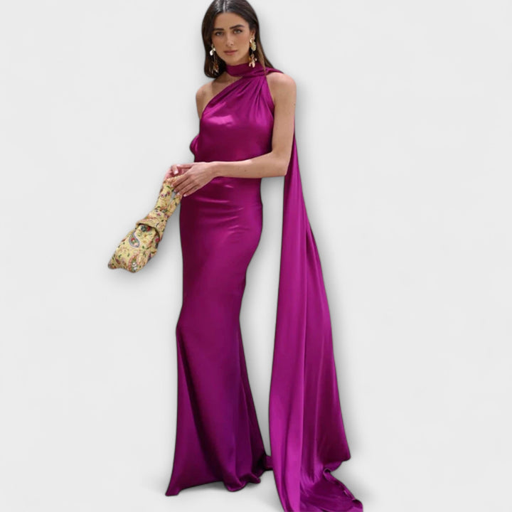Stilinga Off-Shoulder Halter Maxi Šaty