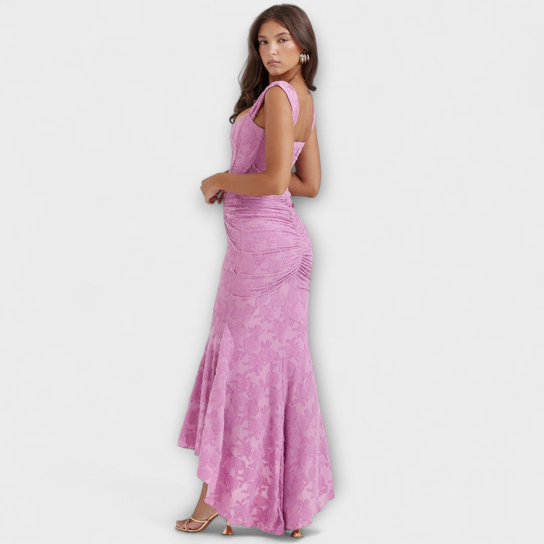 Renske - Dlhé šaty s elegantným a rafinovaným korzetom