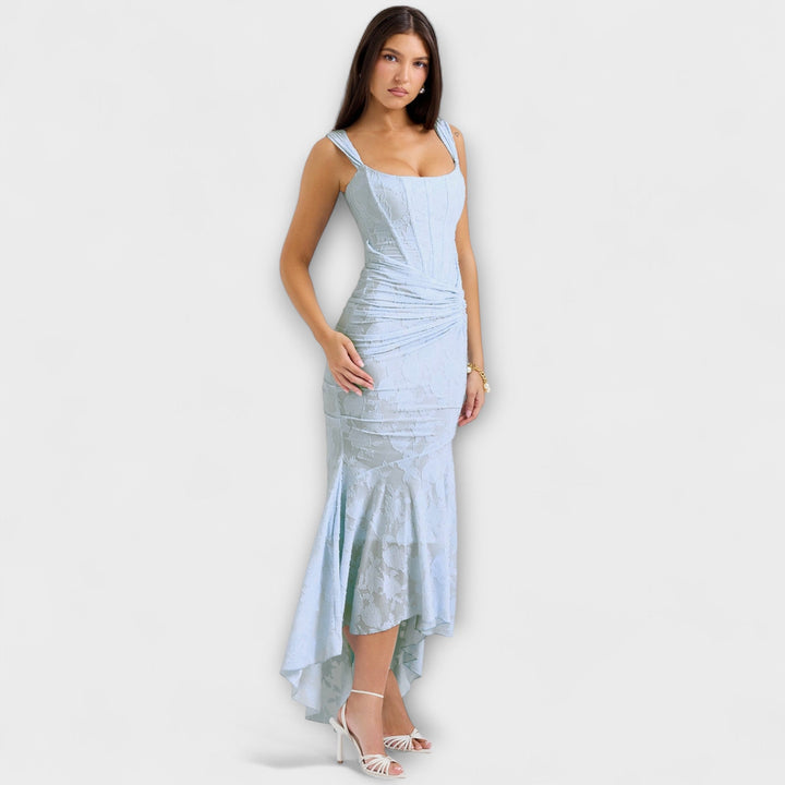 Renske - Dlhé šaty s elegantným a rafinovaným korzetom