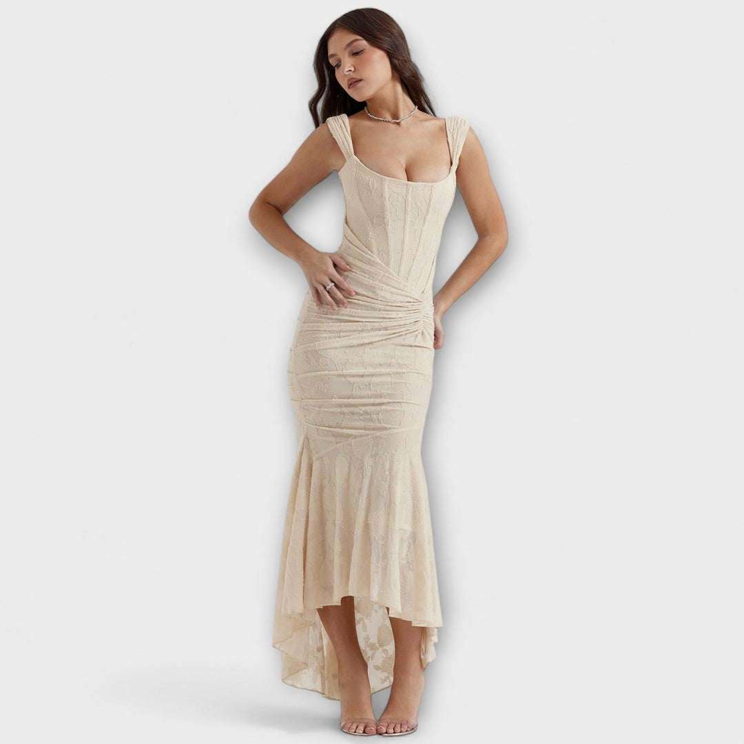 Renske - Dlhé šaty s elegantným a rafinovaným korzetom