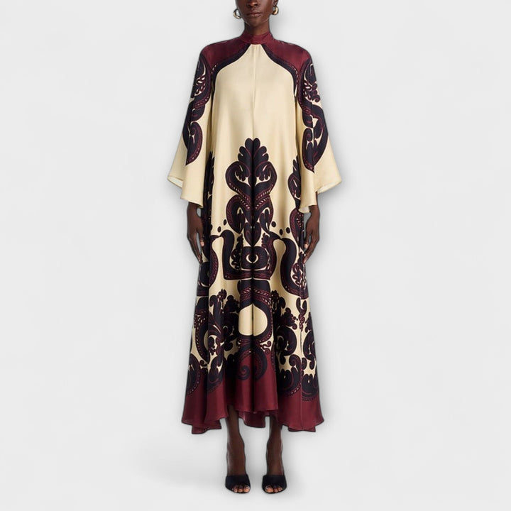 Lucy - Ohromujúca maxi šaty s potlačou z granadilu pre ľahkú eleganciu