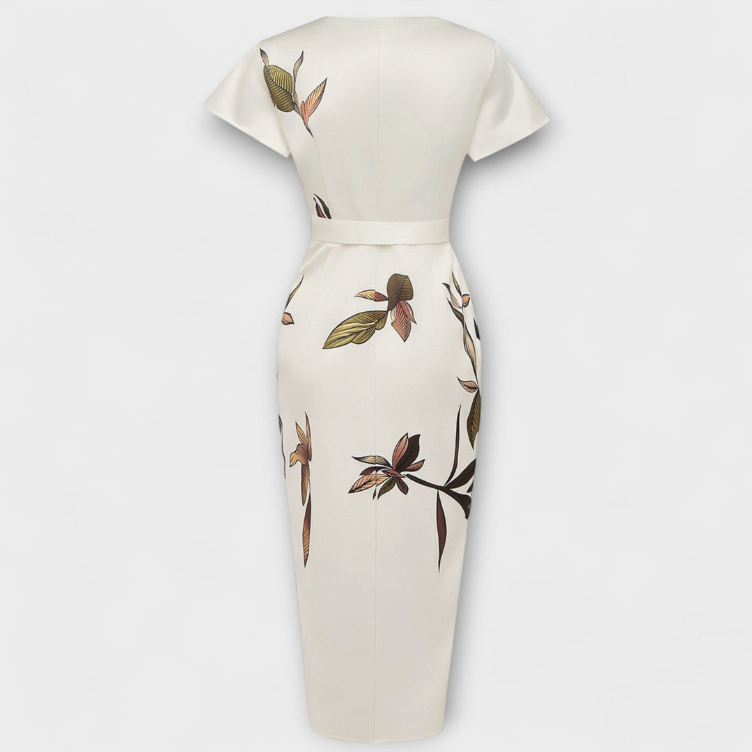 Saténová obopnutá šaty