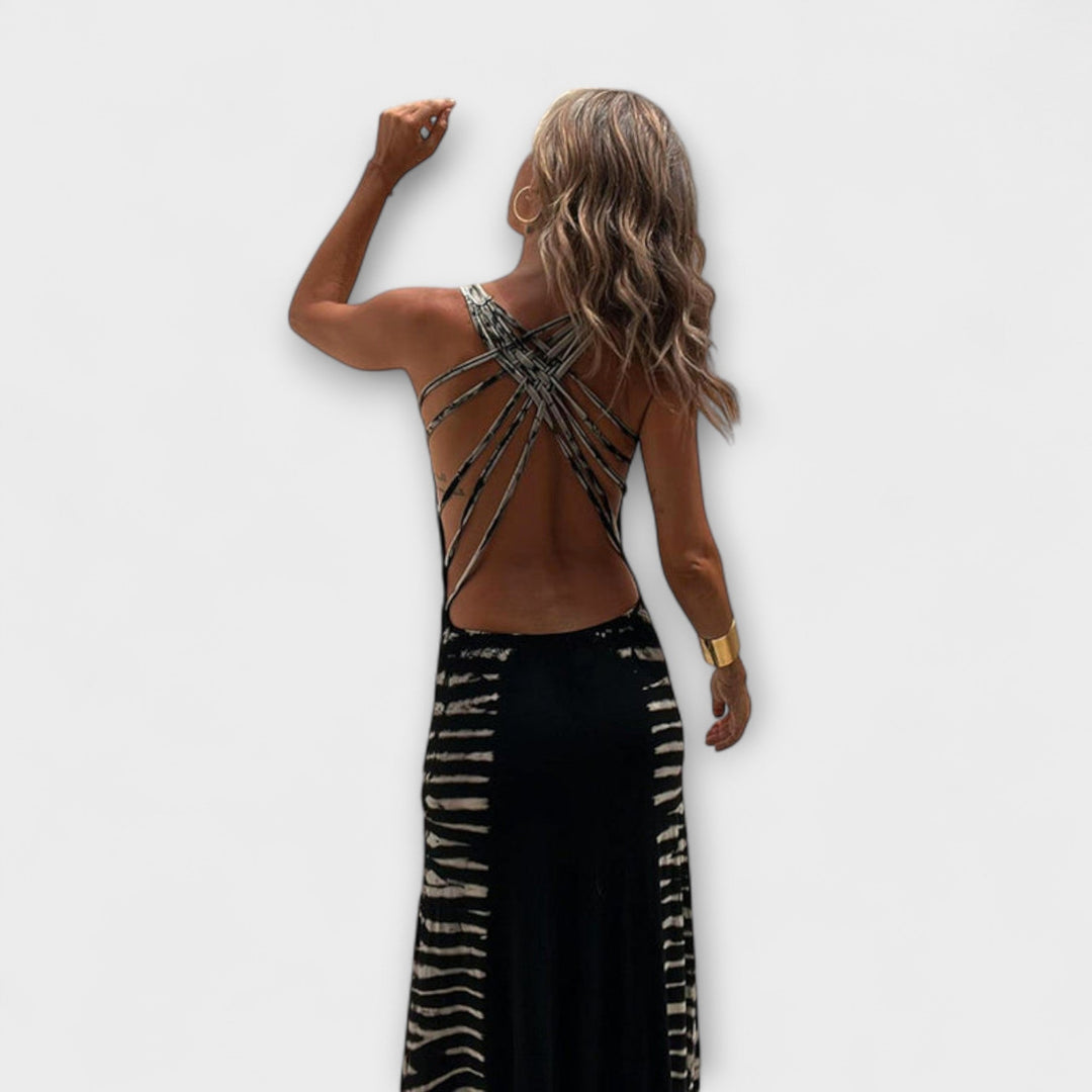 Livia - Maximálna šaty s hviezdnou oblohou a farbením