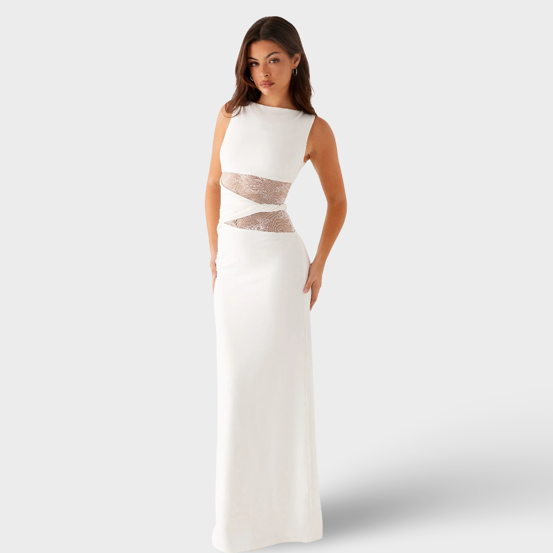 Rūta - Maxi Šaty s Výstrihmi a Šnúrkami